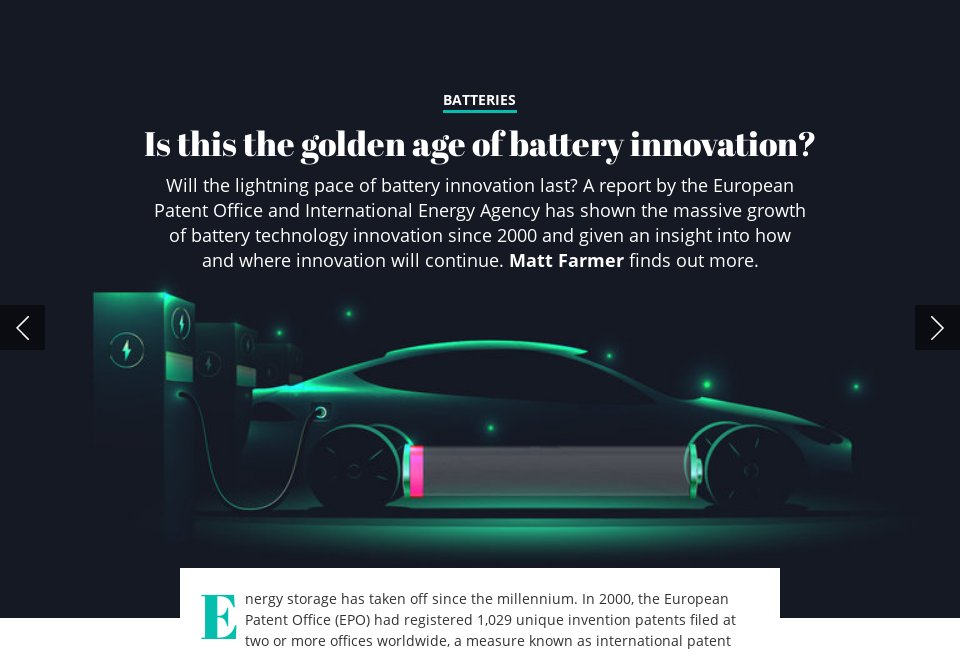 Is this the golden age of battery innovation? - Future Power Technology ...
