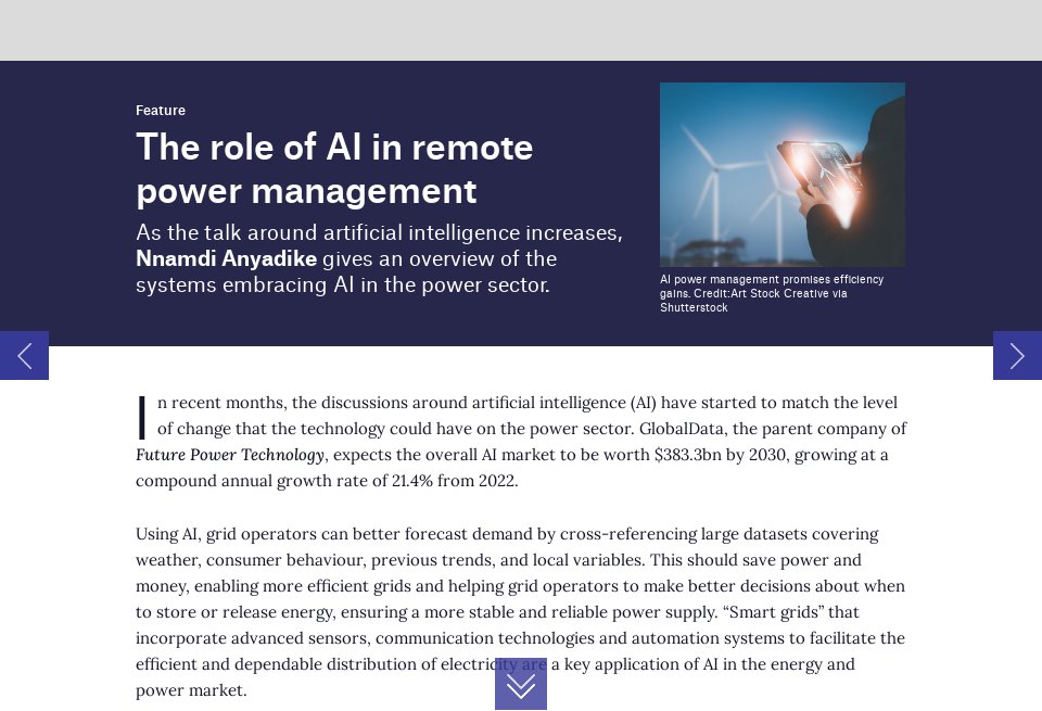 The Role Of AI In Remote Power Management - Future Power Technology ...