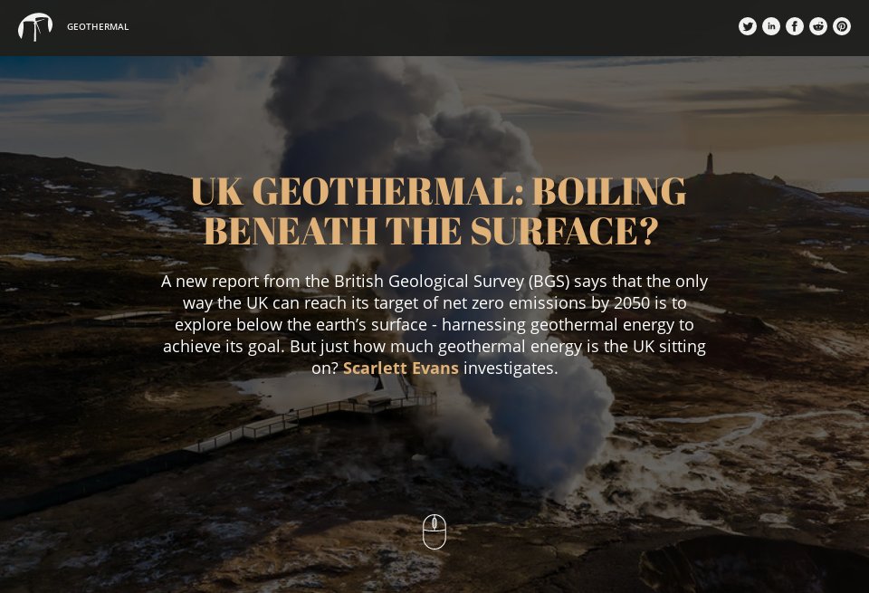 UK geothermal: boiling beneath the surface? - Future Power Technology ...