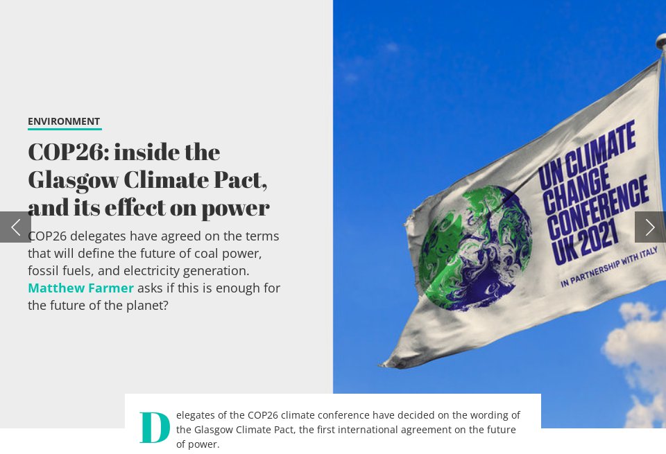 COP26: Inside The Glasgow Climate Pact, And Its Effect On Power ...