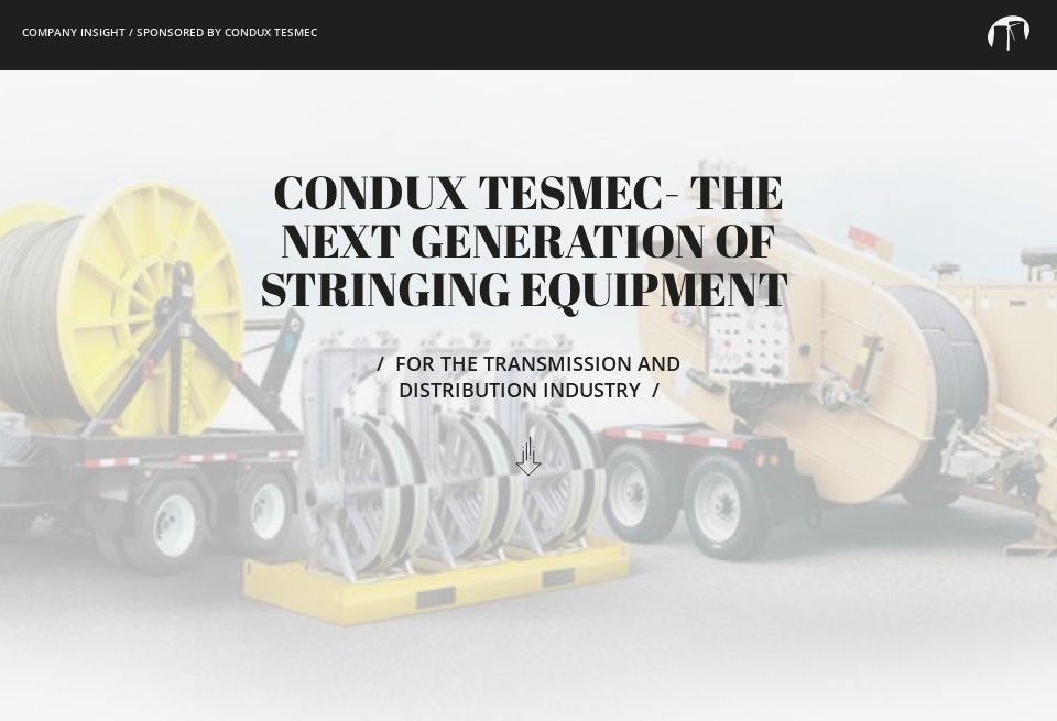 Condux Tesmec Company Insight Future Power Technology Magazine