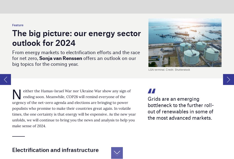 The big picture our energy sector outlook for 2024 Future Power