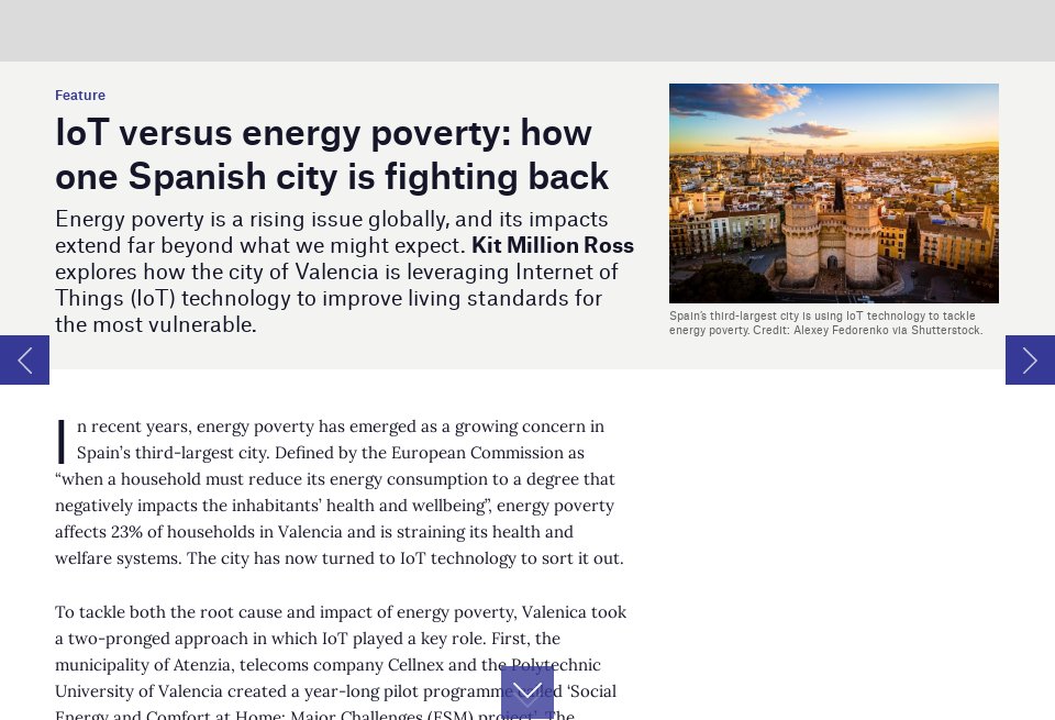 IoT versus energy poverty how one Spanish city is fighting back