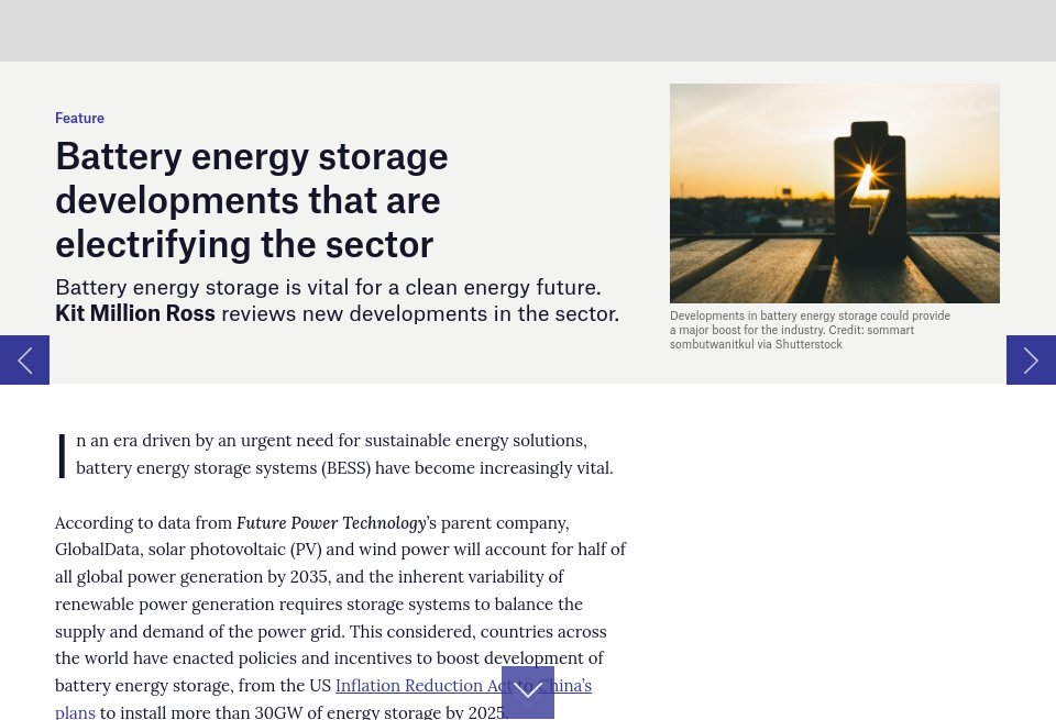 Battery energy storage developments that are electrifying the sector ...