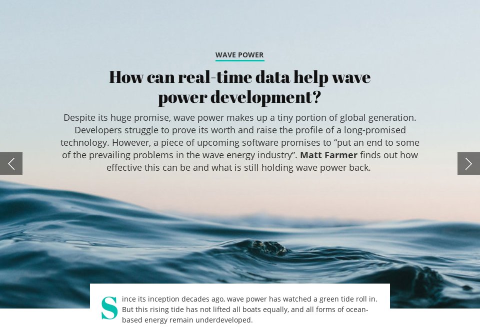 Real Power Wave How can real-time data help wave power development - Future Power ...